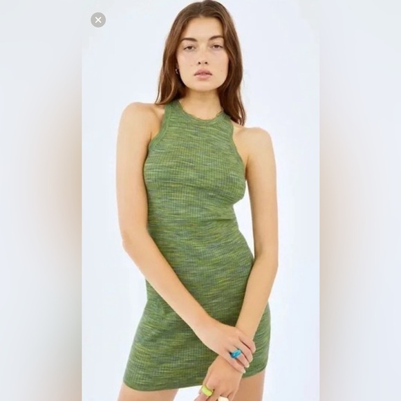 Aritzia Sunday Best Space Dye Yucca Green Jodie Dress - Picture 1 of 6